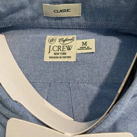 J. Crew Men's Blue Button-Down Broken-In Button-Down Oxford Shirt Size M - Picture 2 of 4